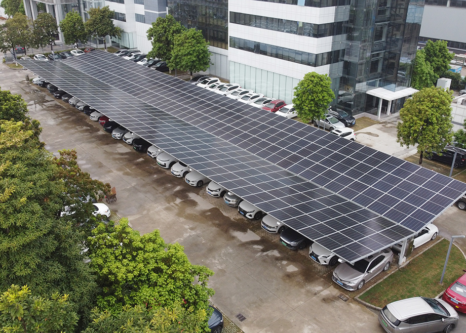 防水防曬還能充電！這個“光伏+車棚”絕了！